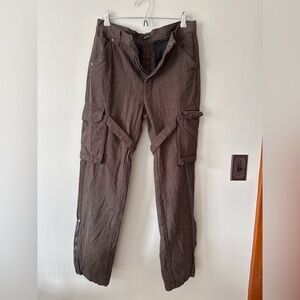 Standard Cloth Brown Utility Cargo Pants – Strap Detail